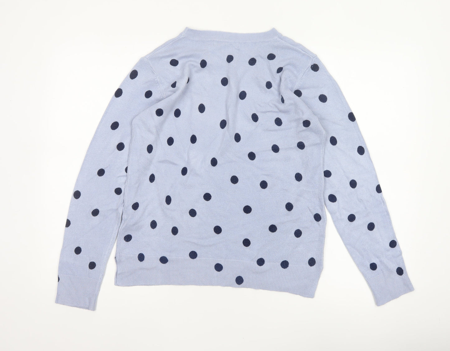 Marks & Spencer Women’s Blue Polka Dot Crew Neck Jumper Size 12