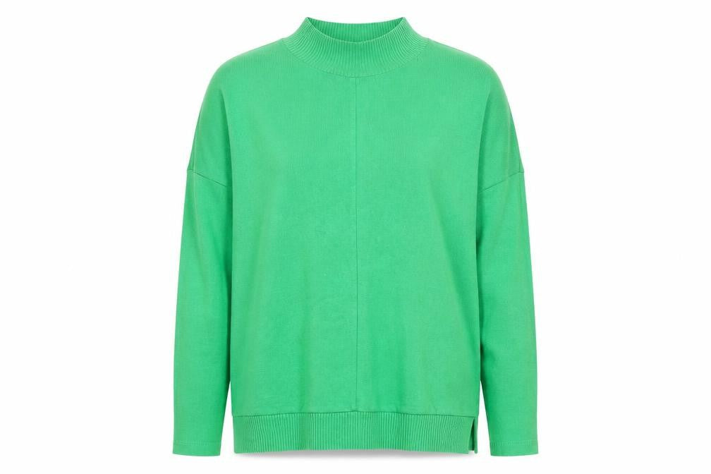 Next Women Green High Neck Viscose Knit Jumper Size M UK 12