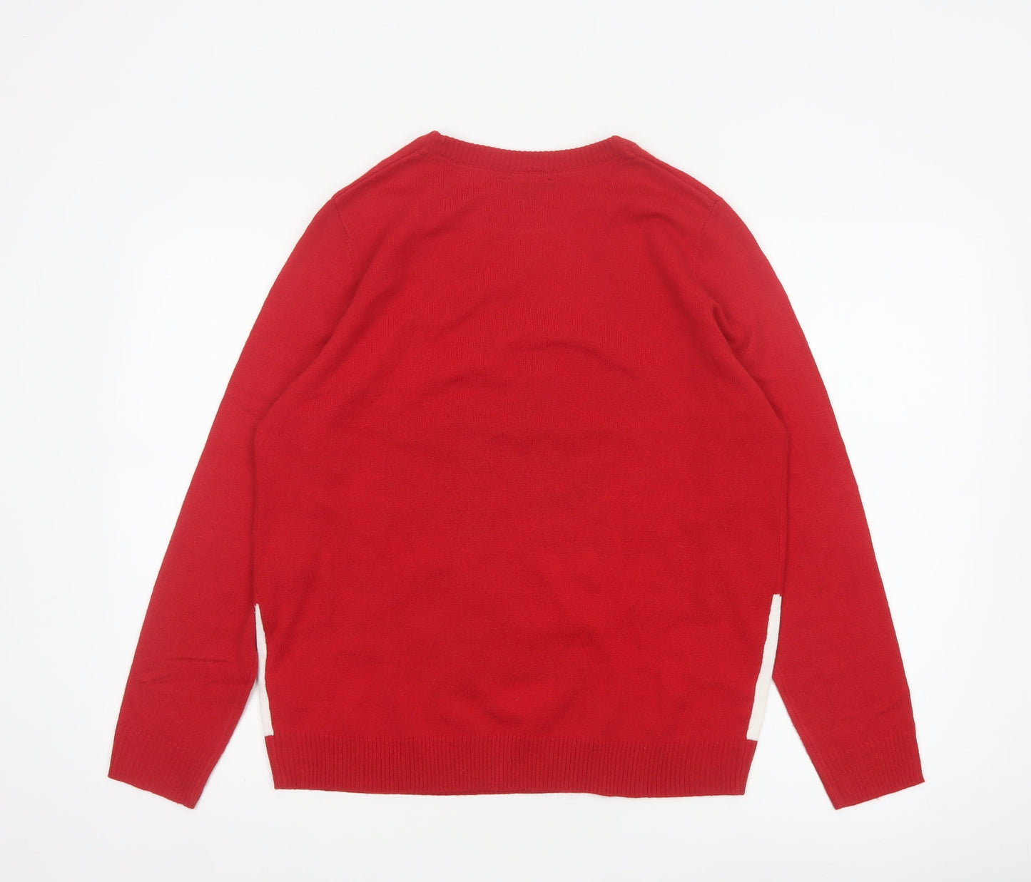 Esmara Women Red Size 12 Christmas Reindeer Crew Neck Knit Jumper