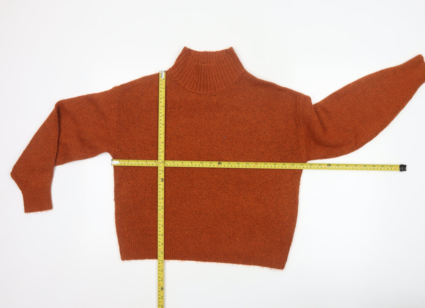 George Women’s Rust Orange M Roll Neck Knit Pullover Jumper