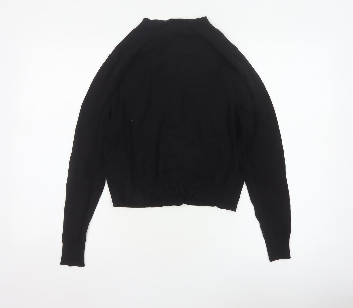 Marks & Spencer Women’s Black Size 12 Button Crew Neck Cardigan