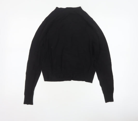Marks & Spencer Women’s Black Size 12 Button Crew Neck Cardigan