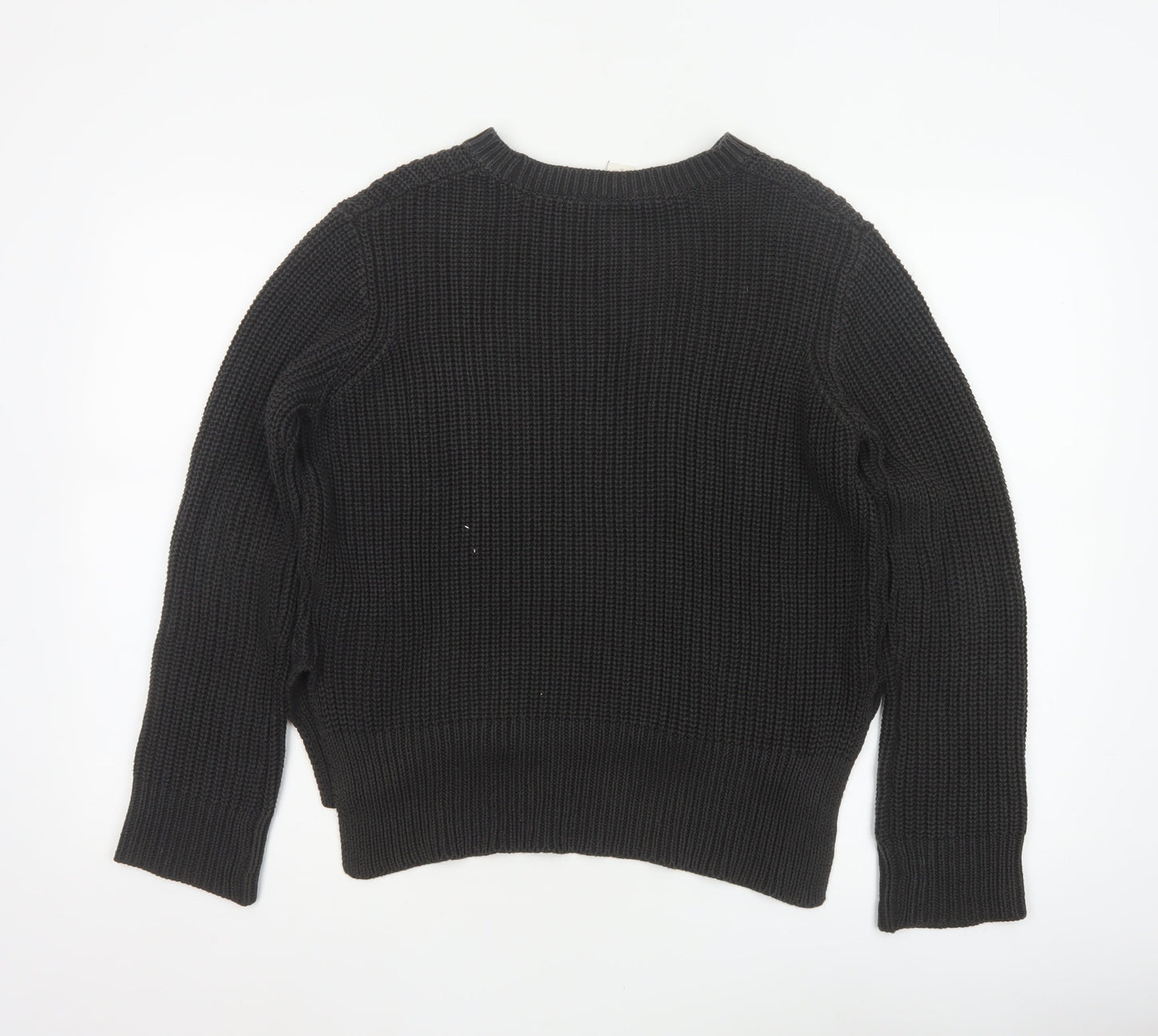 H&M Women’s Black S Cable Knit Crew Neck Raglan Sleeve Jumper