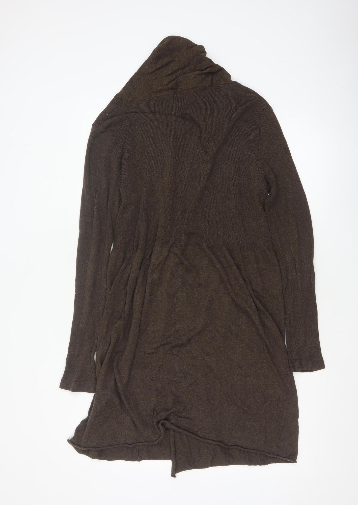 Phase Eight Women’s Brown Size 16 Long Open Cotton Knit Cardigan