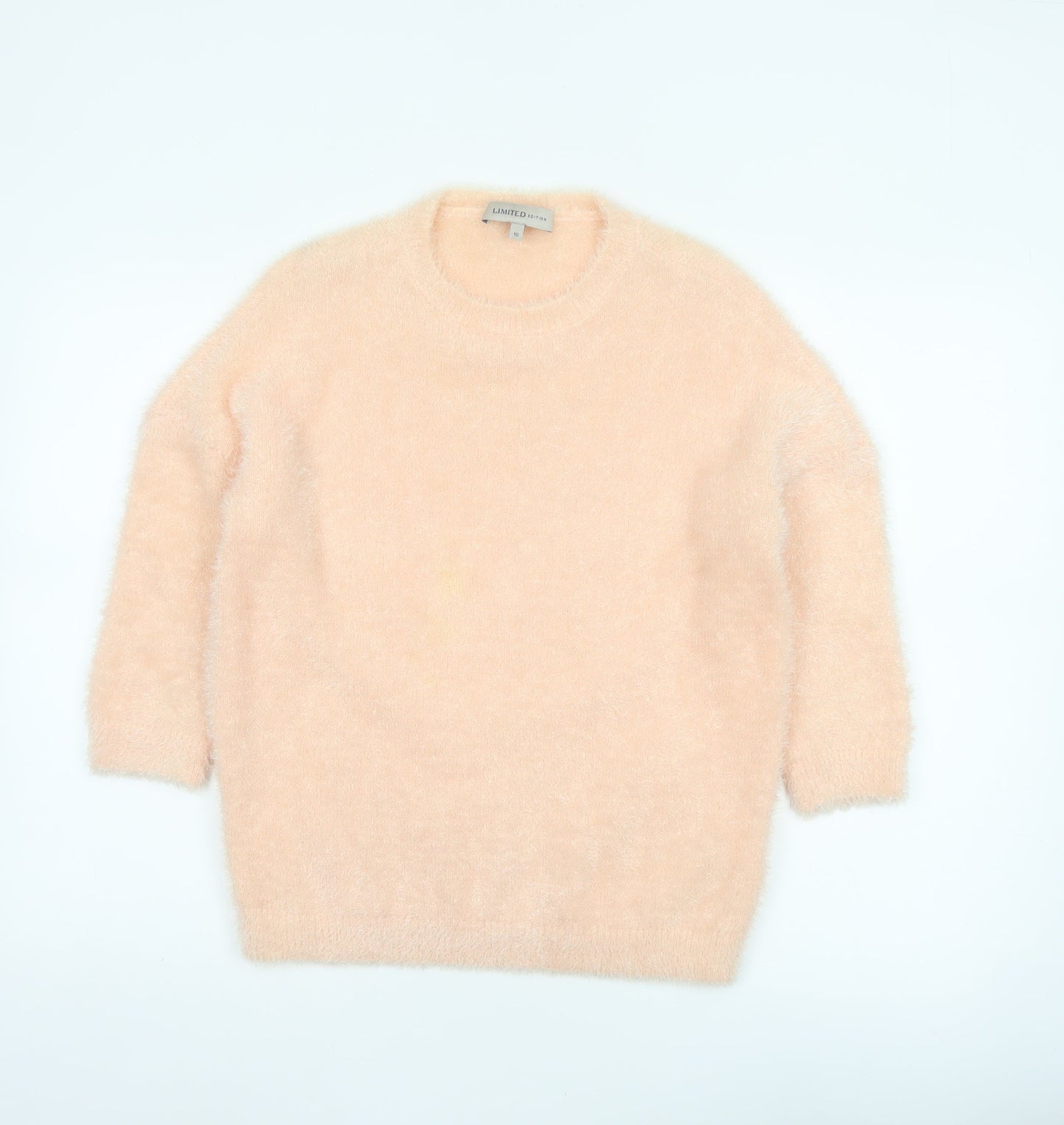 M&S Limited Edition Women’s Pink Glitter Fluffy Knit Jumper UK 10