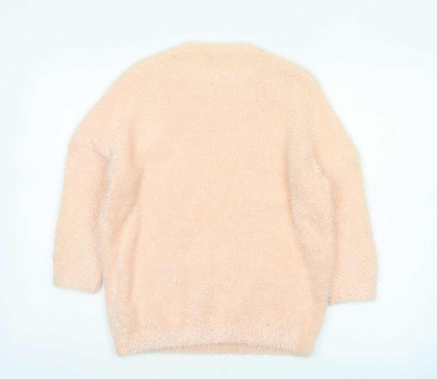 M&S Limited Edition Women’s Pink Glitter Fluffy Knit Jumper UK 10