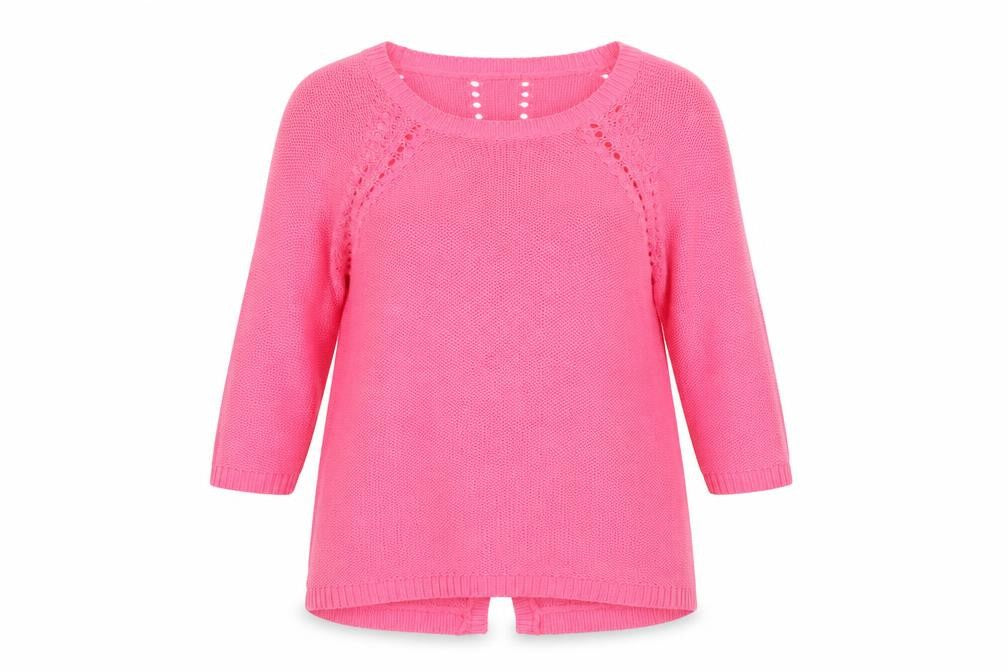 F&F Women’s Pink Size 16 Chunky Knit Raglan Tunic Jumper