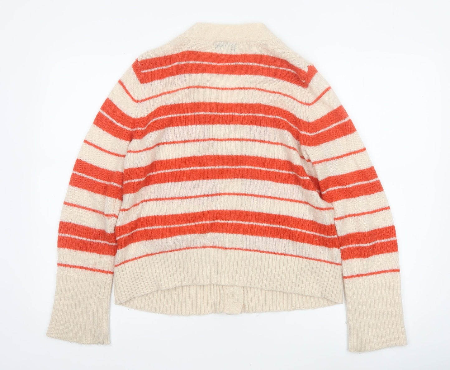 Autograph Women’s Multicoloured UK 10 Striped V-Neck Mohair Blend Cardigan