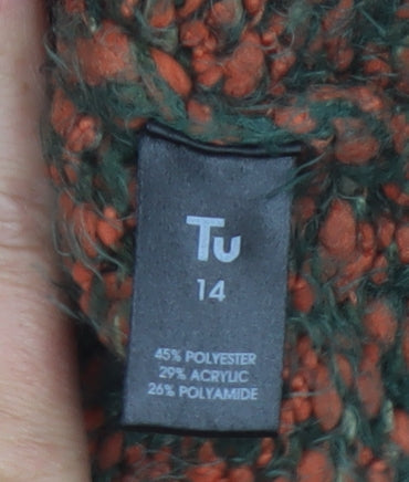 Tu Women’s Multicoloured Chunky Knit Pullover Jumper Size 14