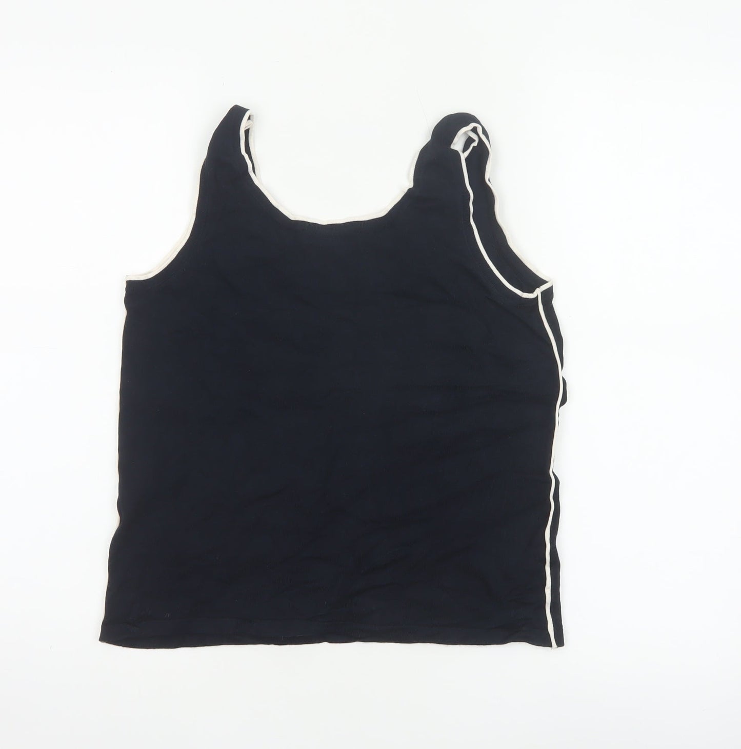 Marks and Spencer Women Black M Tank Top Contrast Trim Stretch