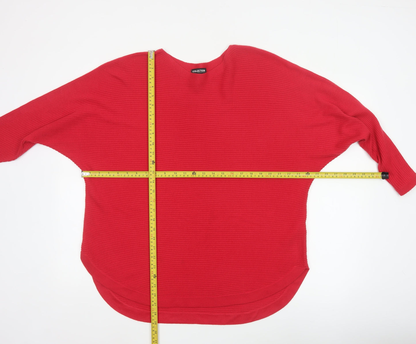 The Collection Debenhams Women Red Size 18 Rib Knit Boat Neck Jumper