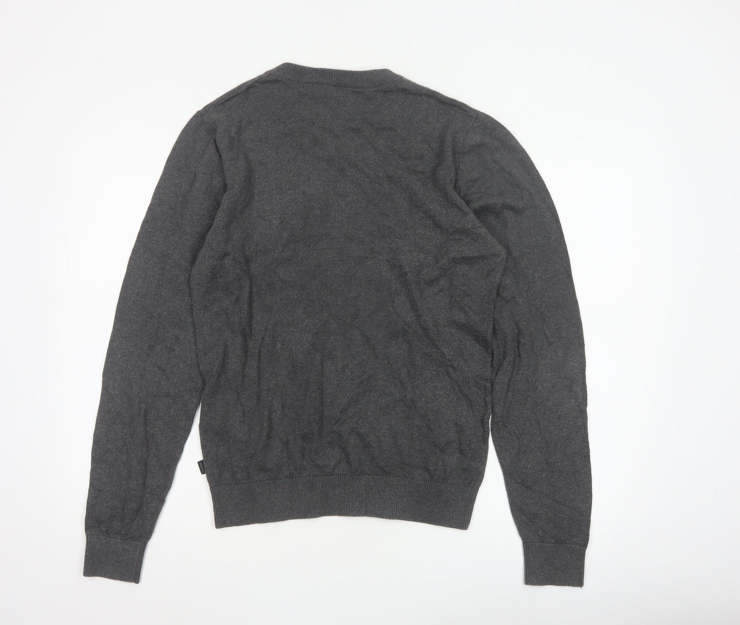 Musto Men’s Grey Small V-Neck Cotton Merino Knit Pullover Jumper