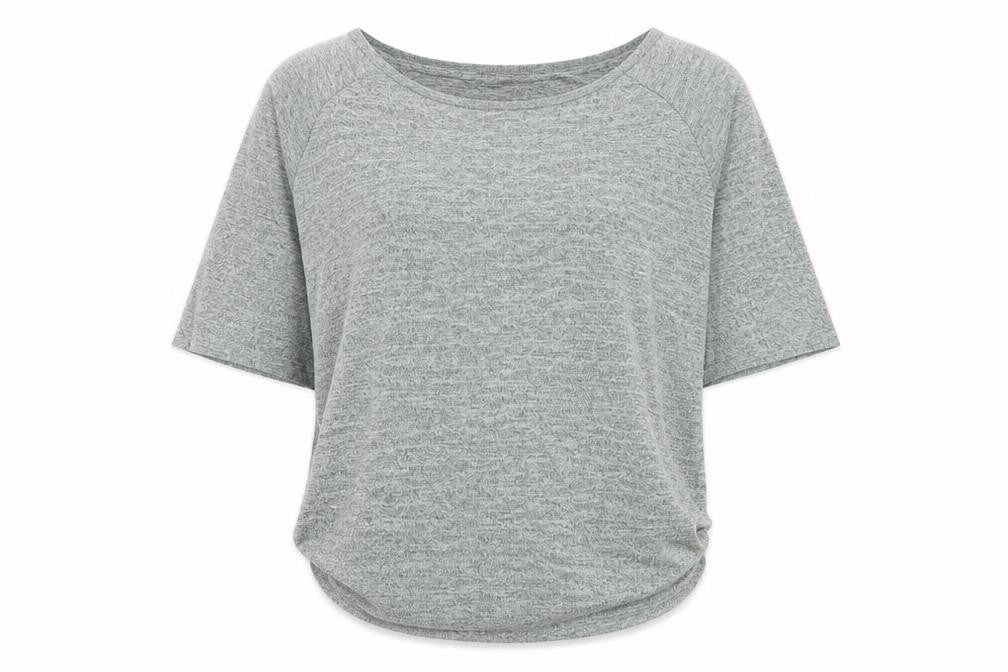 Apricot Women's Grey UK 12 Relaxed Dolman Sleeve Jersey T-Shirt