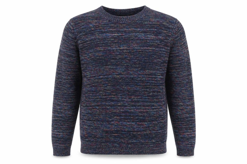 DNM73 Limited Men's Multicoloured Cotton Knit Crew Neck Pullover Jumper S
