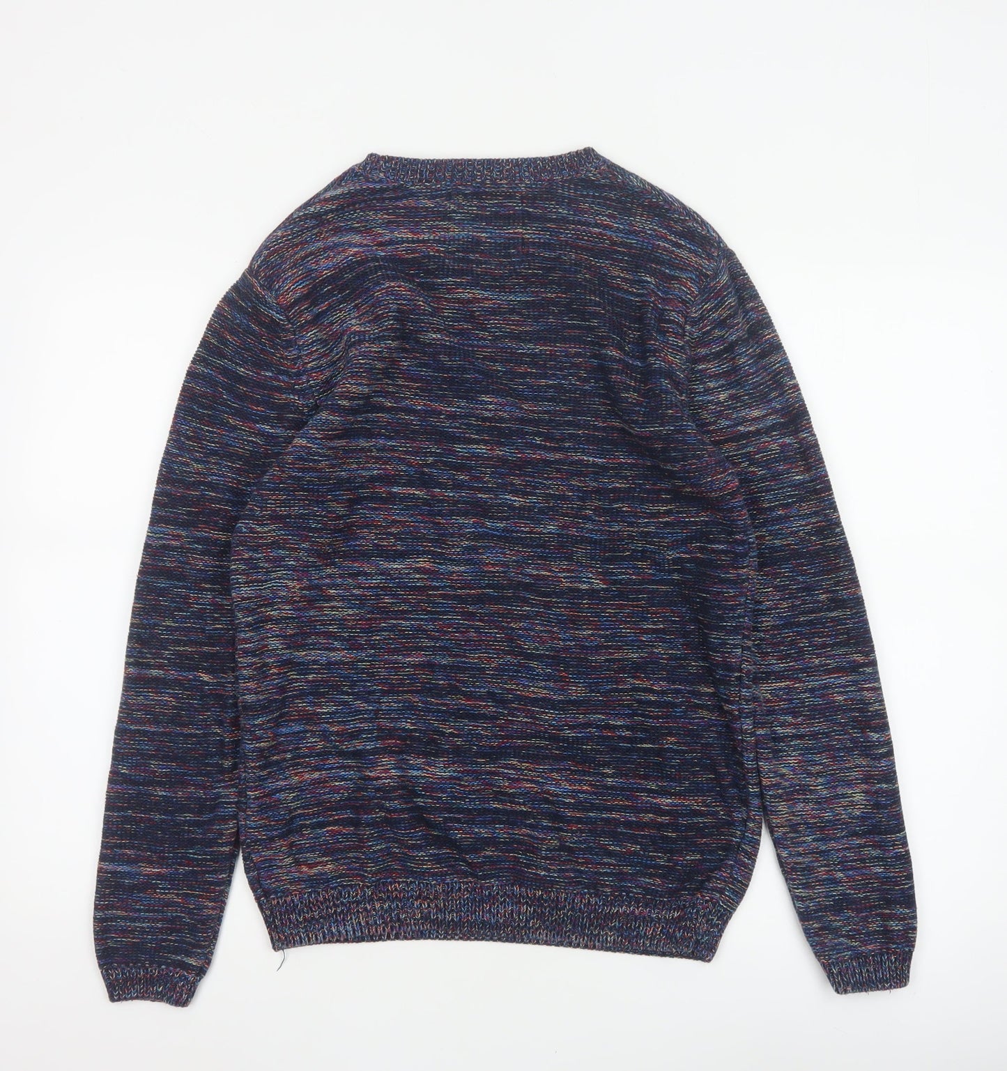 DNM73 Limited Men's Multicoloured Cotton Knit Crew Neck Pullover Jumper S