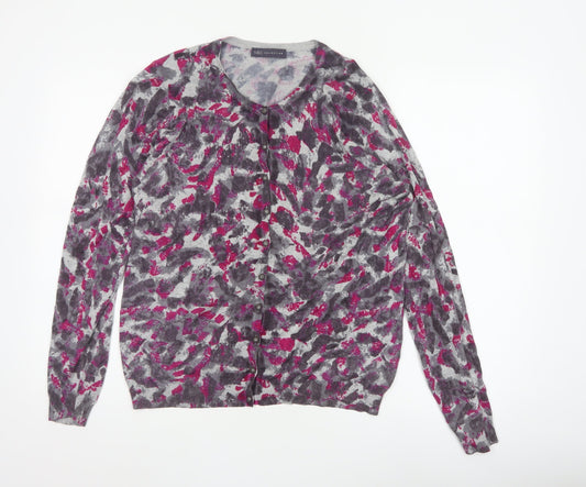 Marks & Spencer Women’s Pink Mix Size 18 Floral Button Cardigan