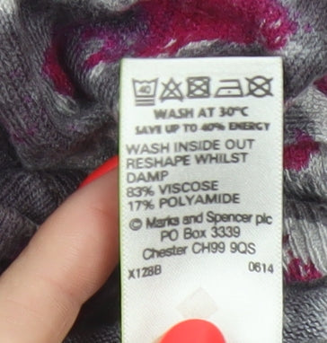 Marks & Spencer Women’s Pink Mix Size 18 Floral Button Cardigan