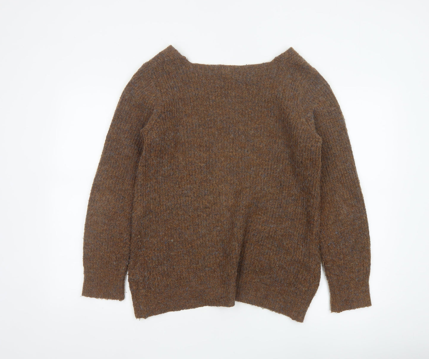 Joe Browns Women’s Brown Wool Blend V-Neck Jumper UK 12