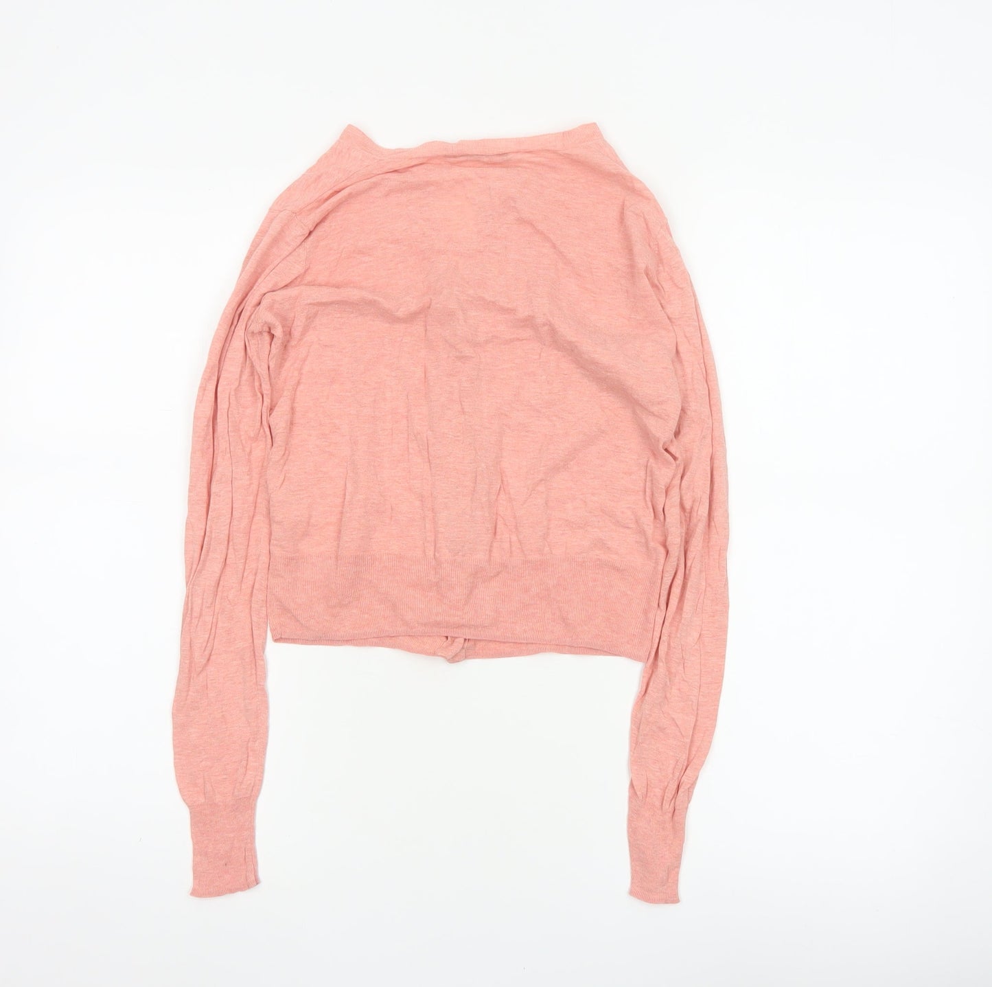 COS Women Pink XS Cotton V-Neck Button Knit Cardigan