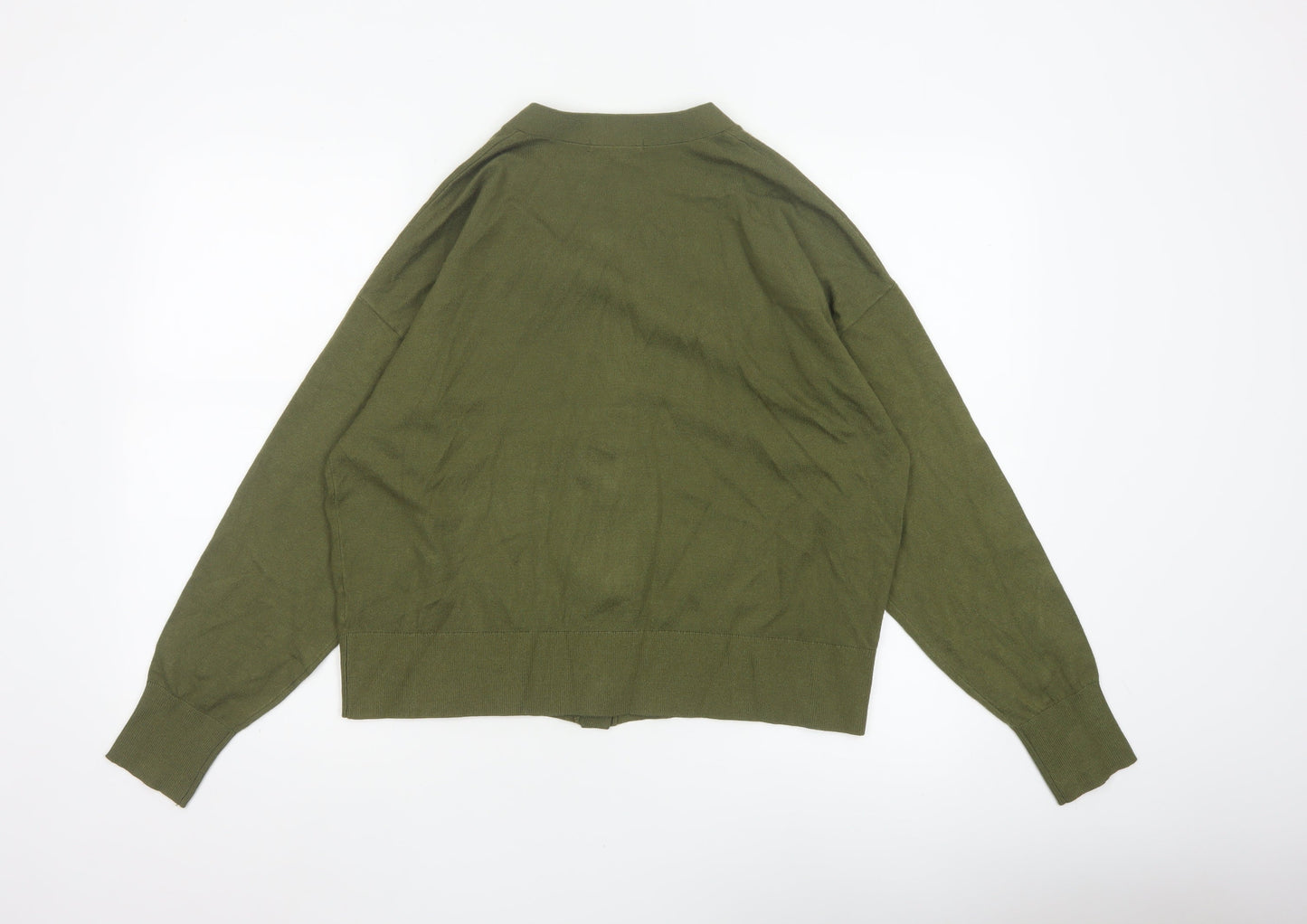 Tu Women’s Green Size 16 V-Neck Button Balloon Sleeve Cardigan