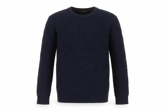 Tu Men’s Navy Blue M Cable Knit Crew Neck Pullover Jumper