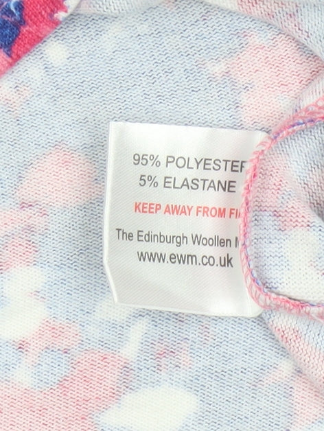 Honor Millburn Women's Multicoloured Size 20 Floral Jersey 3/4 Sleeve Top