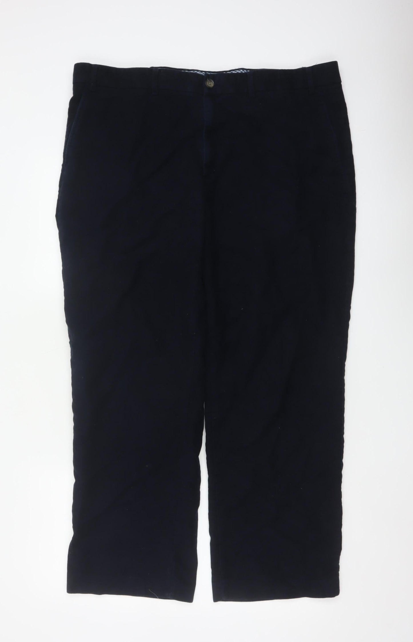 Maine New England Men’s Blue 42S Cotton Straight Chino Trousers