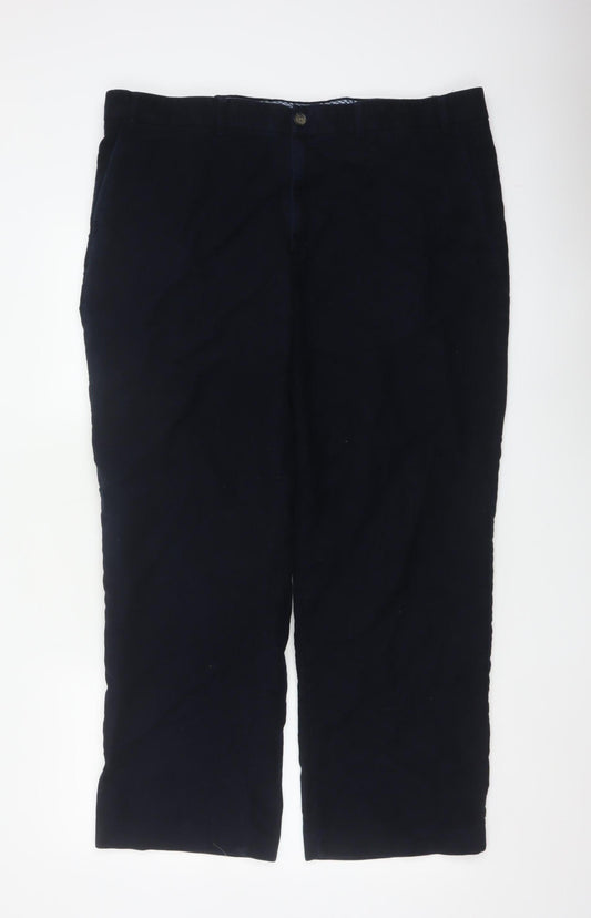 Maine New England Men’s Blue 42S Cotton Straight Chino Trousers
