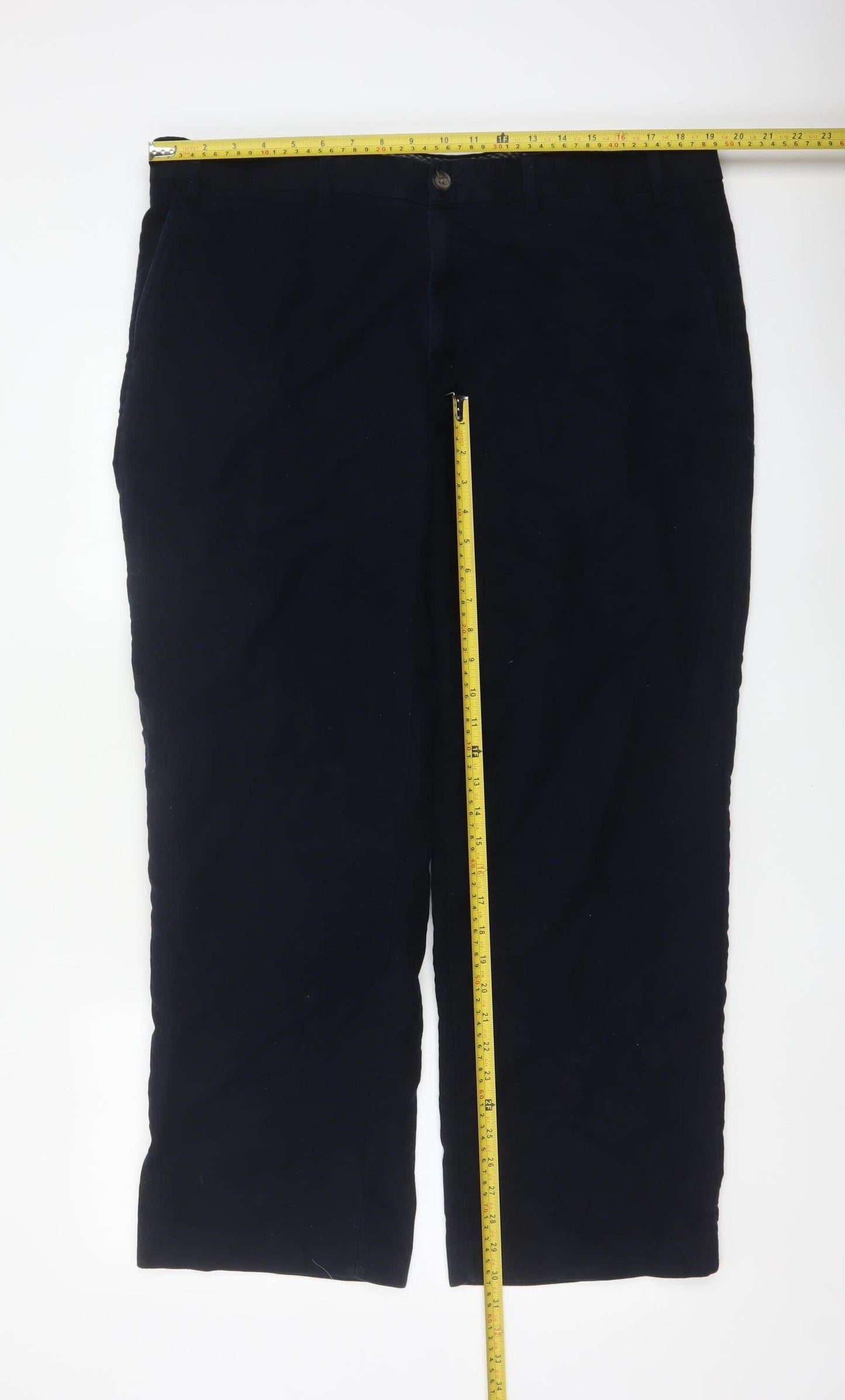 Maine New England Men’s Blue 42S Cotton Straight Chino Trousers