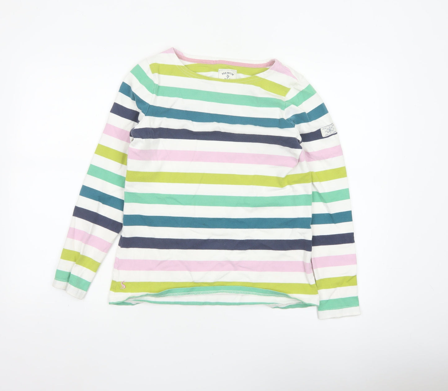 Joules Women’s Multicoloured Stripe Jersey Long Sleeve Top UK 10