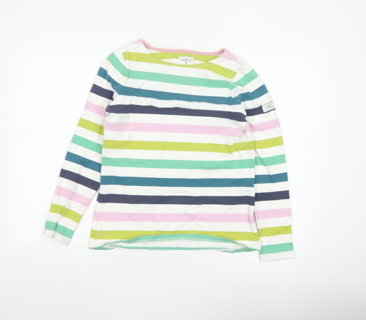 Joules Women’s Multicoloured Stripe Jersey Long Sleeve Top UK 10