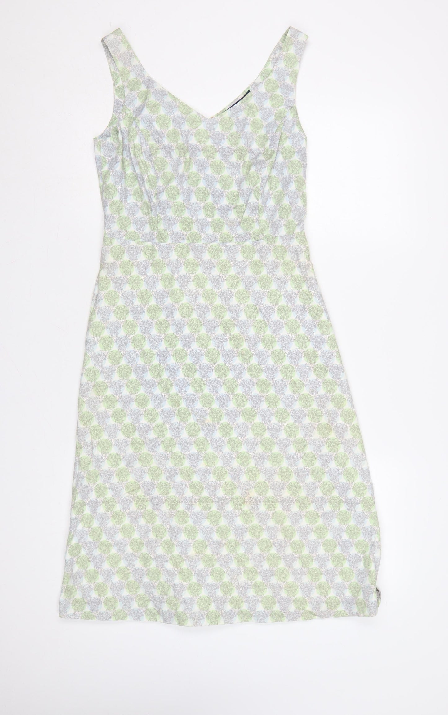Boden Women Multicoloured Floral Cotton Fit & Flare Long Dress UK 8