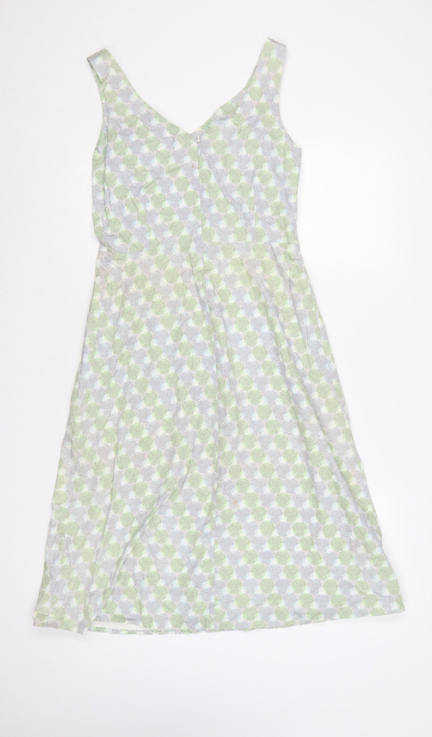 Boden Women Multicoloured Floral Cotton Fit & Flare Long Dress UK 8