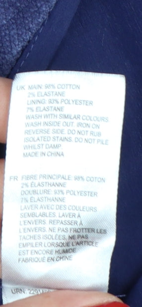 White Stuff Women’s Blue UK 18 Cotton Twill Pencil Skirt Pockets