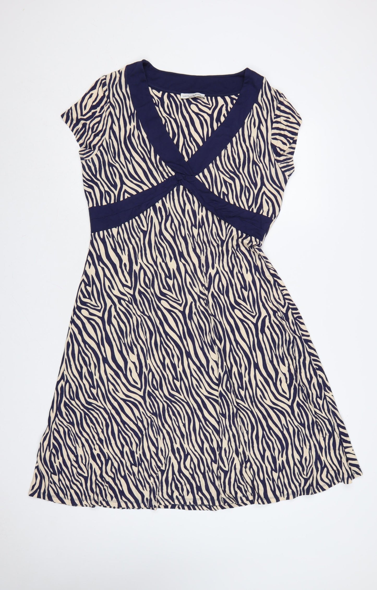 Laura Ashley Women’s Multicoloured Zebra Print Fit & Flare Dress UK 16