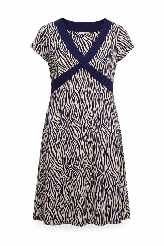 Laura Ashley Women’s Multicoloured Zebra Print Fit & Flare Dress UK 16
