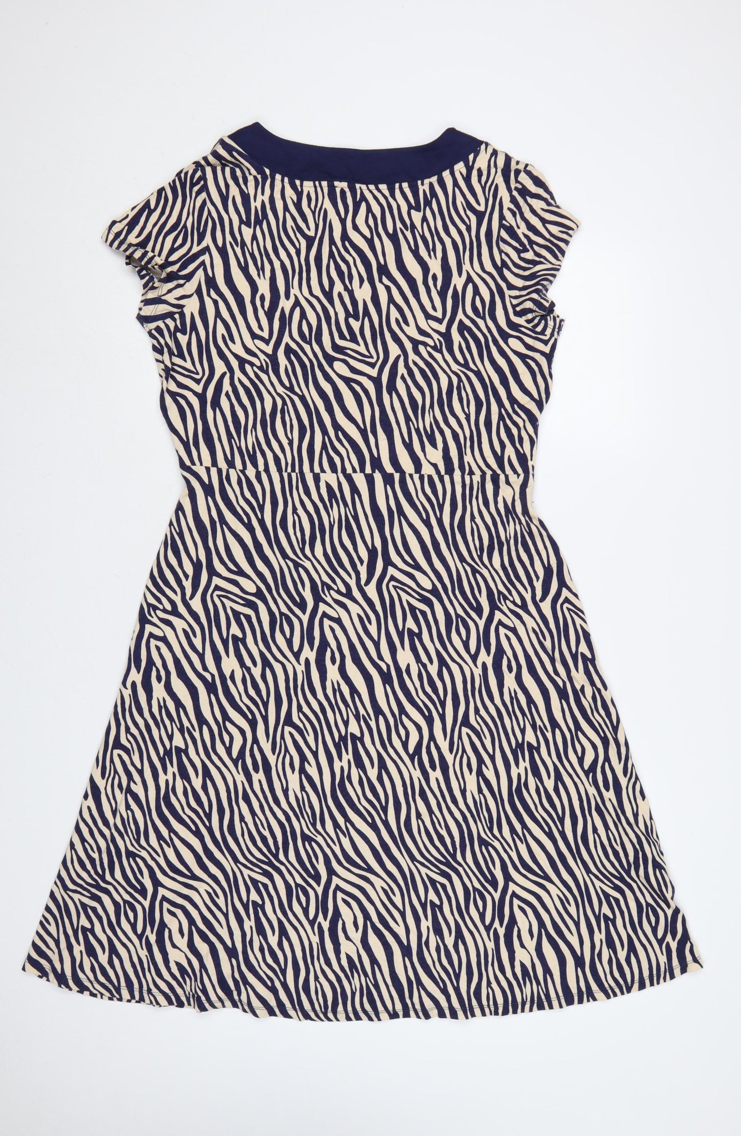 Laura Ashley Women’s Multicoloured Zebra Print Fit & Flare Dress UK 16