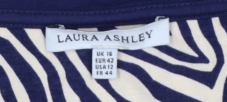 Laura Ashley Women’s Multicoloured Zebra Print Fit & Flare Dress UK 16