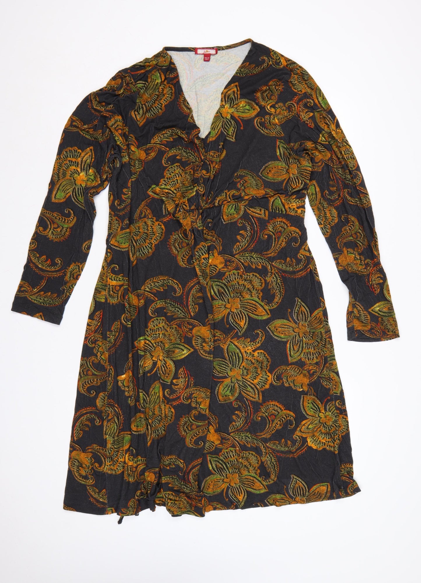 Joe Browns Women Multicoloured UK 22 Floral Wrap Dress