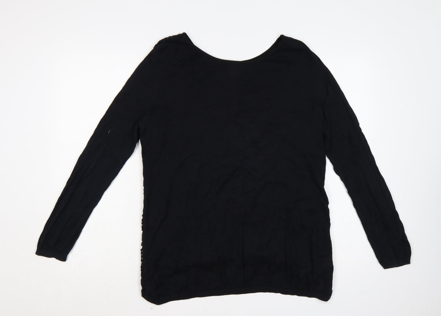 Next Women’s Black UK 14 Floral Lace Front Long Sleeve Jumper