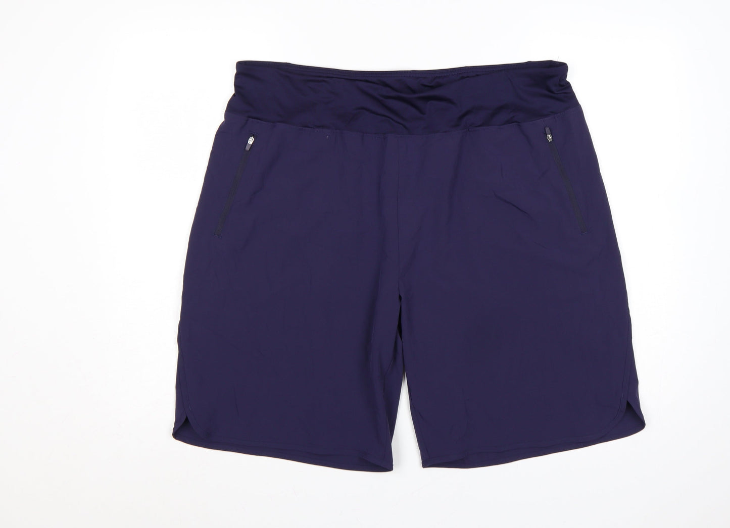 Baleaf Unisex Adults Blue 2XL Athletic Running Shorts Zip Pockets