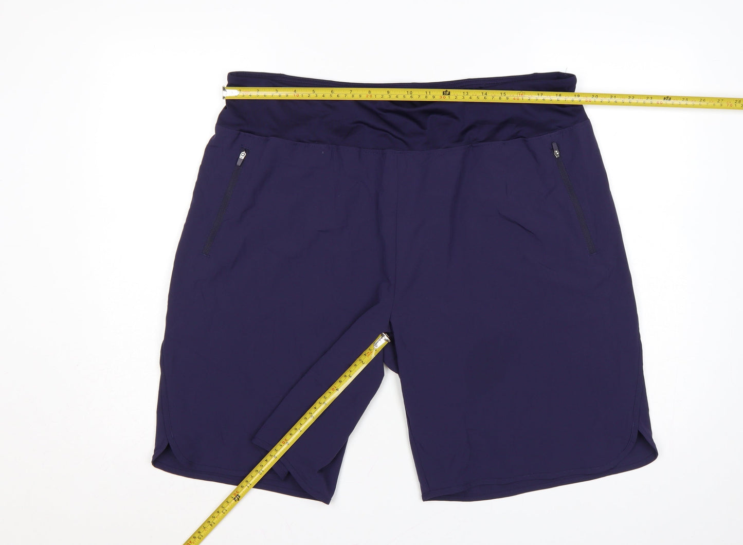 Baleaf Unisex Adults Blue 2XL Athletic Running Shorts Zip Pockets