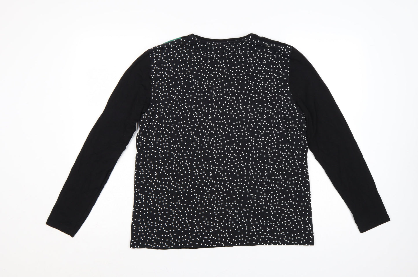 Gerry Weber Women Black UK 16 Floral Sequin Long Sleeve Jersey Top