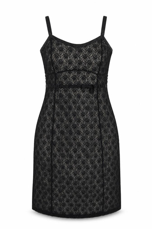Sandwich Women Black Lace Knee Length Fit & Flare Dress Size S