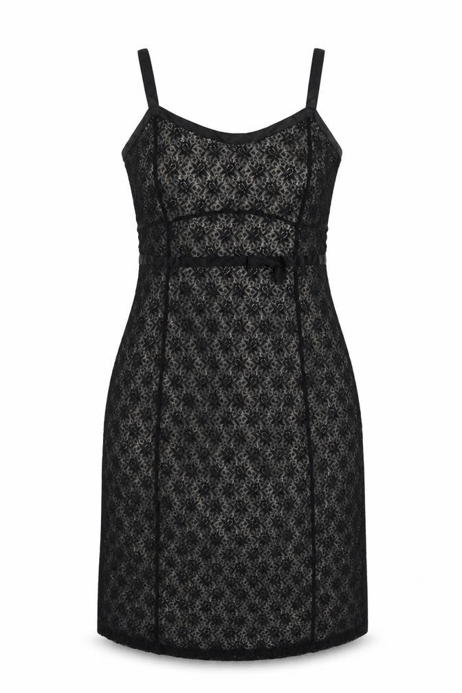 Sandwich Women Black Lace Knee Length Fit & Flare Dress Size S