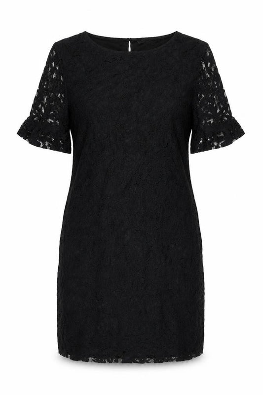 Dorothy Perkins Women’s Black Lace Bodycon Dress UK 16 Bell Sleeve