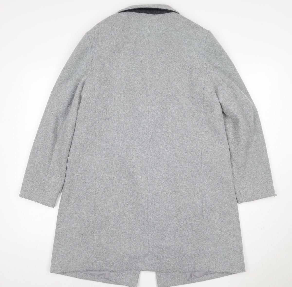 New Look Petite Women’s Grey Wool Blend Single-Breasted Coat UK 12