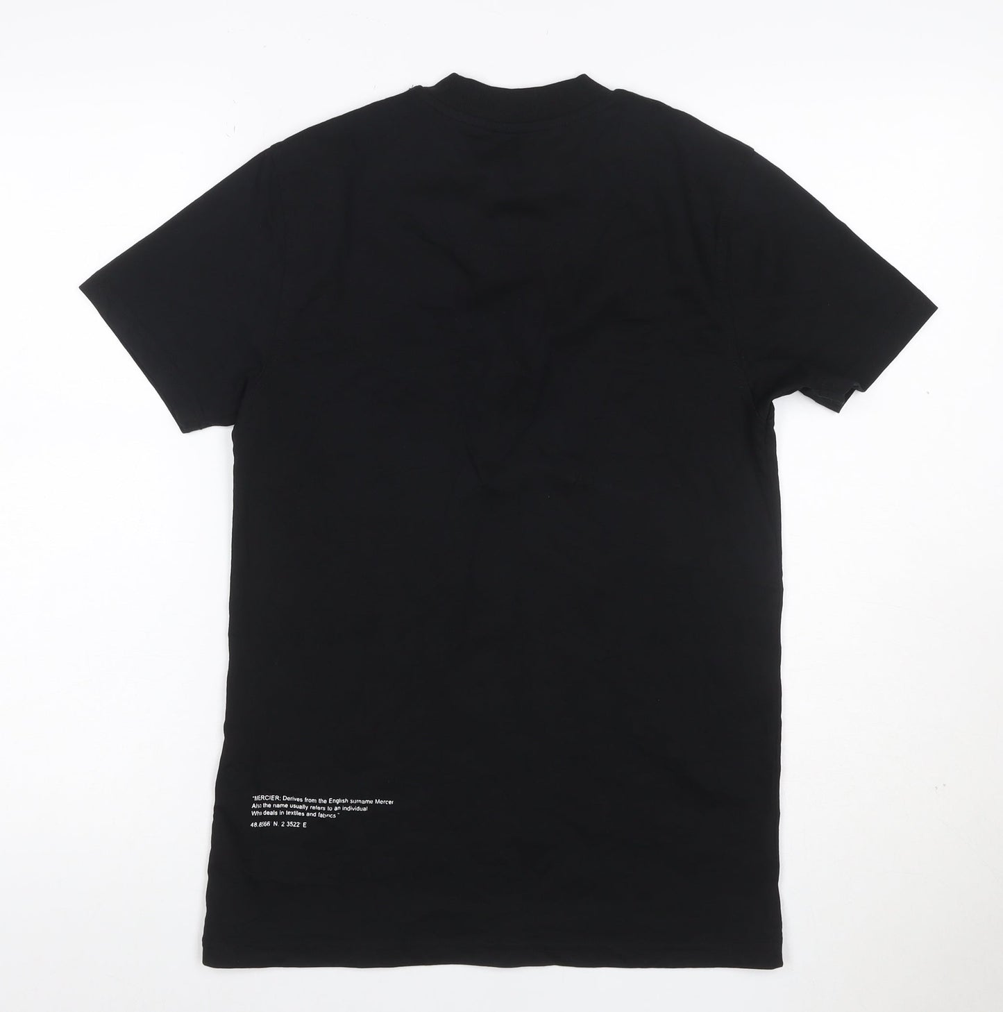 Mercier Men's Black XS Crew Neck Logo Patch Short Sleeve T-Shirt