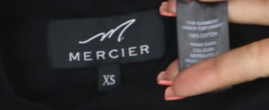 Mercier Men's Black XS Crew Neck Logo Patch Short Sleeve T-Shirt