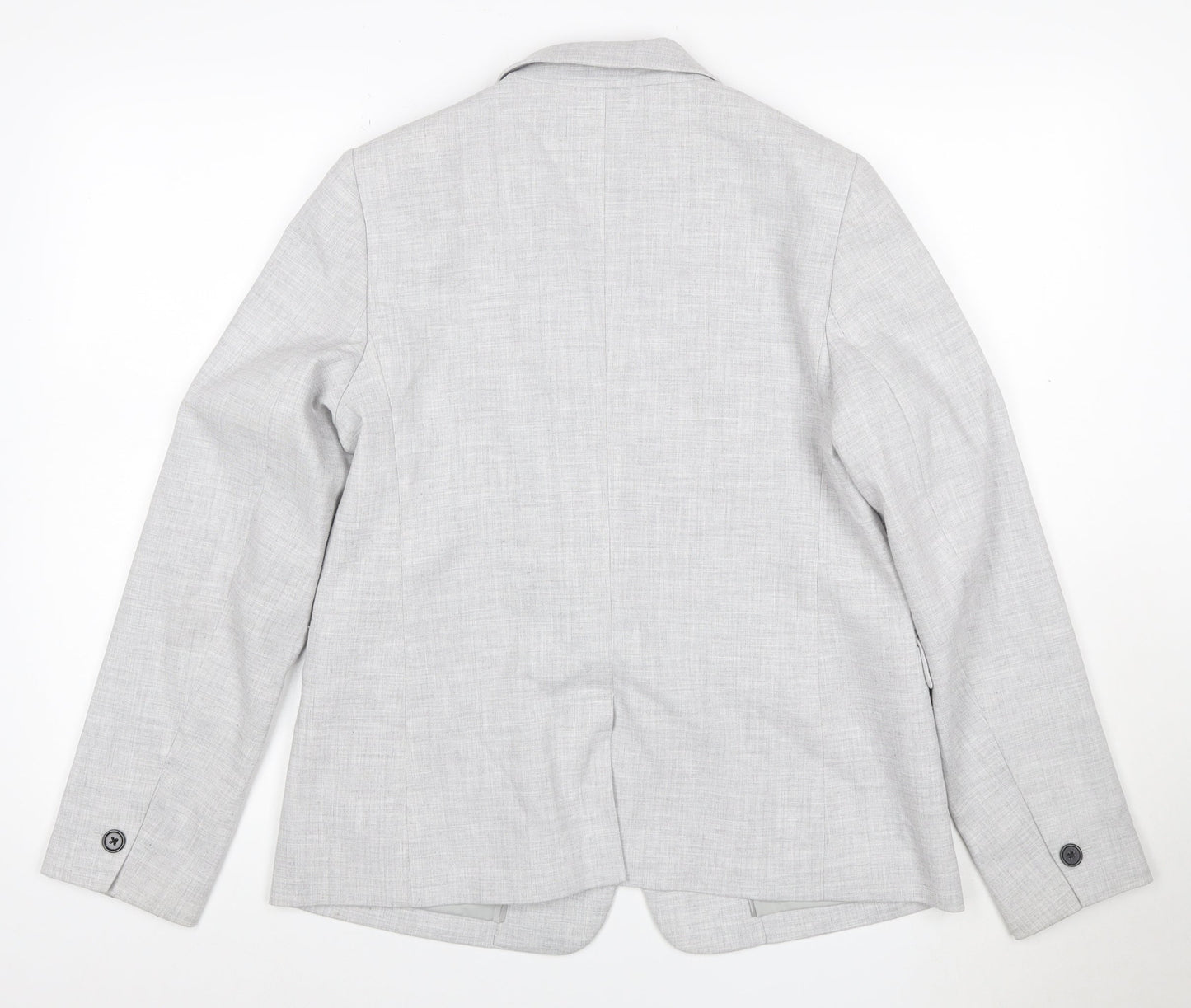 Marks and Spencer Women's Grey UK 12 Lined Single-Breasted Blazer